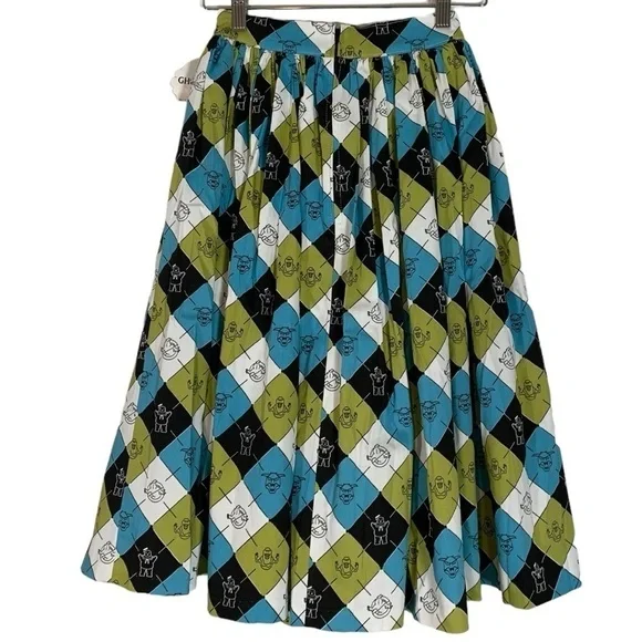 Vixen By Micheline Pitt Ghostbusters Midi Swing Skirt Size XS - Picture 3 of 9